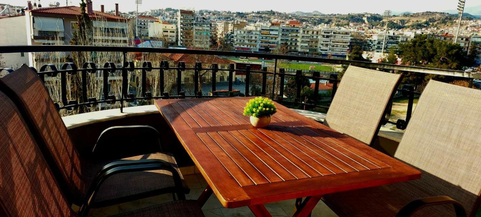 Sky View Suite Serres Bagian luar foto
